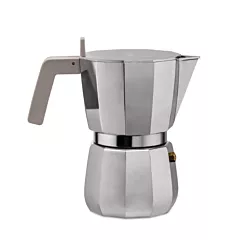 Alessi Moka 6 Cup Stovetop Espresso Maker, Grey(DC06/6)