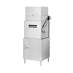 Champion Door Type High Temperature Dishwasher with Tall Hood, Booster & Ventless Heat Recovery, 40 Racks /Hour