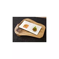 Front Of The House Kyoto 6 Oz Two Compartment Sauce Dish, White 6 /Case