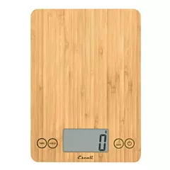 Escali 15 Lb Digital Scale with Glass Platform, Bamboo