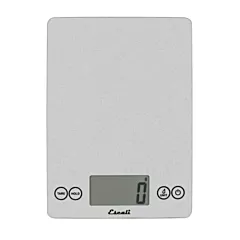 Escali 15 Lb Digital Scale with Glass Platform, Silver
