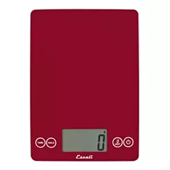 Escali 15 lb Digital Scale with Glass Platform, Retro Red
