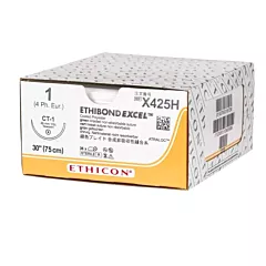 J&J Ethibond Excel Suture, COATED POLYESTER 1-0, CT-1, 36mm, 30