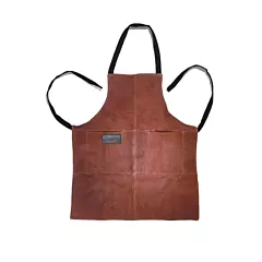Outset Leather Grill Apron, One Size, Brown
