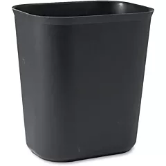 Rubbermaid 3.5 Gallon Rectangular Fire Resistant Wastebasket, Black(2541BK)
