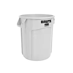 Rubbermaid Brute 55 Gallon Round Trash Can, White