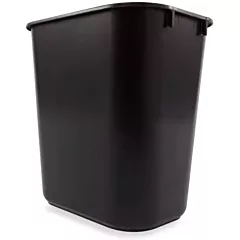Rubbermaid 3.25 Gallon Rectangular Wastebasket, Black