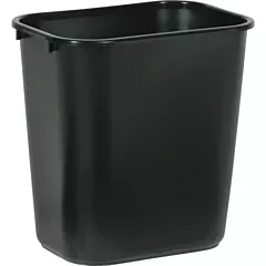 Rubbermaid 7 Gallon Rectangular Wastebasket, Black(2956BK)