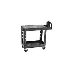 Rubbermaid Two Tier Utility Cart with Ergonomic Handle, Black - 38