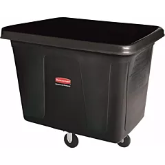 Rubbermaid 8 Cu. Ft. Bulk Cube Truck with 300 Pound Capacity, Black