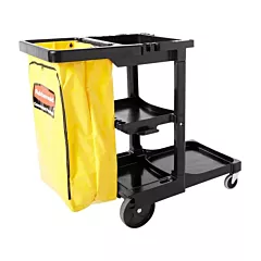 Rubbermaid Shelf Janitor Cart with Vinyl Zippered Bag