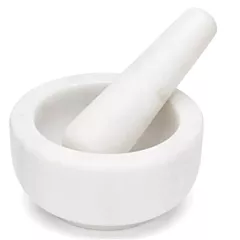 Fox Run Marble Mortar & Pestle, White, 4.7