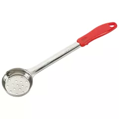 Winco 2 Oz Portion Control Spoon, Red Handle