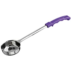 Winco 4 Oz Allergen Free Portion Control Solid Spoon, Purple Handle