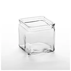 American Metalcraft 24 Oz Glass Square Jar