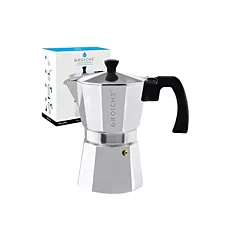 Grosche Milano 6 Cup Stovetop Espresso Maker, Silver