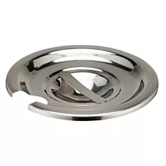 Winco Inset Cover for 2.5 Qt Containers with Handle, Stainless Steel