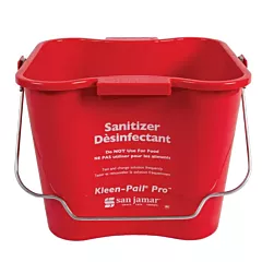 San Jamar Kleen-Pail 8 Qt. Sanitizer Bucket, Red