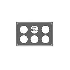 Vollrath 6 Hole Adaptor Plate, Stainless Steel(19195)