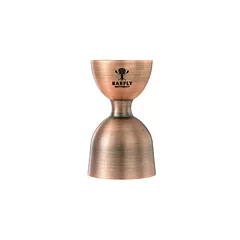 Barfly 1 & 2 Oz Heavy Duty Straight Rim Bell Jigger, Antique Copper