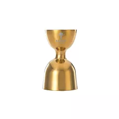 Barfly 1 & 2 Oz Heavy Duty Straight Rim Bell Jigger, Gold Plated