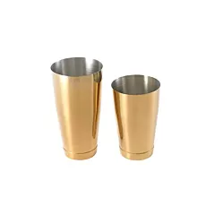 Barfly 28 Oz & 18 Oz 2-Piece Cocktail Shaker, Gold Plated(M37009GD)