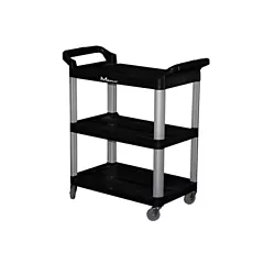 Magnum 3 Tier Utility Cart, Black, 38