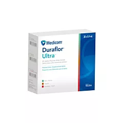 Medicom Duraflor Ultra 5% Sodium Fluoride White Varnish, Strawberry, 0.4mL unit dose, 30/box