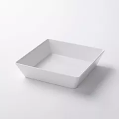 American Metalcraft Endurance 36 Oz Square Shallow Melamine Serving Bowl, White, 16 /Case