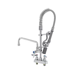 T&S Brass Pre Rinse Wall Mount Faucet with 4