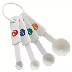 Winco 4 Piece Measuring Spoon Set, White(MSPP-4)