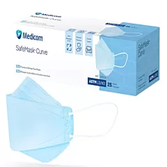 Medicom SafeMask Curve Earloop Face Mask Level 3, 25/box
