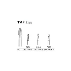 Miltex Finishing & Trimming Bur, Egg 7406, FG