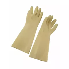 Winco Medium Size Natural Latex Gloves, Yellow
