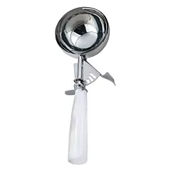 Nella 4.66 Oz Ice Cream Disher Size 6, White Handle