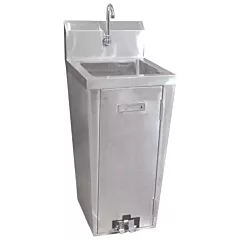 Slice Craft Pedestal Sink with Foot Valve, Faucet & 8