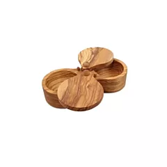 Swissmar Verona Olive Wood Dual Salt Keeper, 7