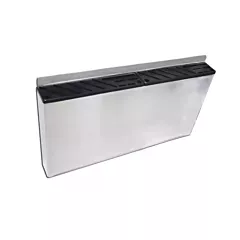 Nella Double Stainless Steel Knife Rack with Black Plastic Insert