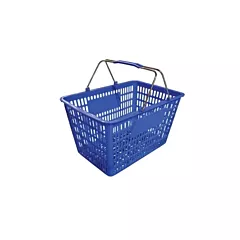 Nella Plastic-Steel Shopping Basket, Blue, 19