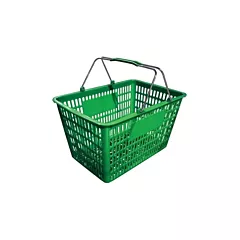Nella Plastic-Steel Shopping Basket, Green, 19