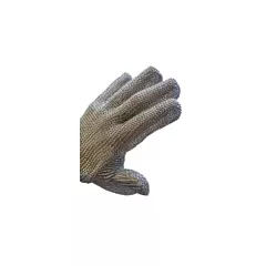 Nella Stainless Steel Mesh Glove with Grey Wrist Strap, X-Small