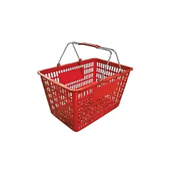 Nella Plastic Shopping Basket, Red, 19