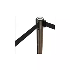 Nella Crowd Control System with Retractable Belt Barrier, Stainless Steel