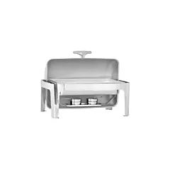 Nella 9.5 Qt Round Chafing Dish with Roll Top Lid