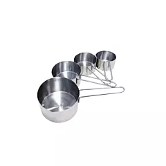 Nella 4 Piece Measuring Cup Set, Stainless Steel