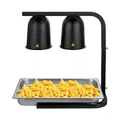 Nella Countertop Dual Heat Lamp Food Warmer with 250W Bulbs, Black