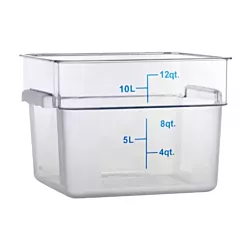 Nella 12 Qt Square Food Storage Container, Clear