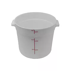 Nella 6 Qt Round Food Storage Container, White