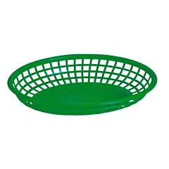 Nella Plastic Oval Basket, Green, 9.3