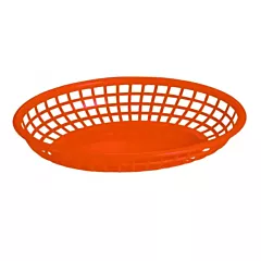 Nella Plastic Oval Basket, Red, 9.3